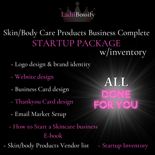 Skin/Body Care Products Business Startup Package