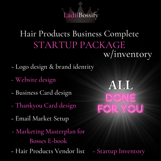 Hair Care Products Business Startup Package