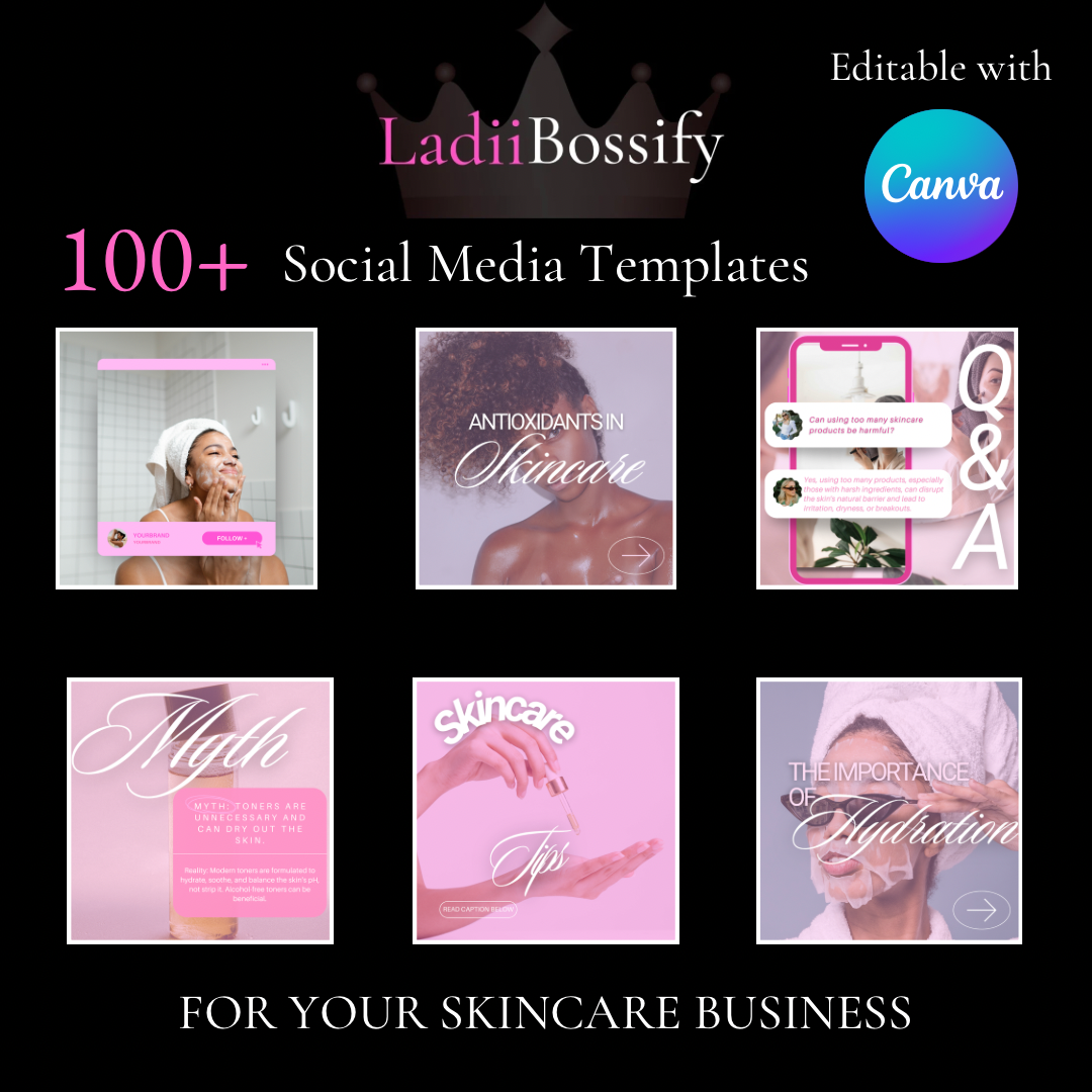 Pink Skincare Social Media Templates