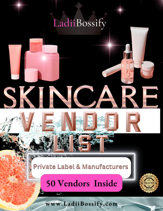 SkinCare Vendor List